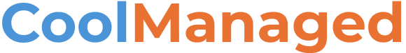 CoolManaged logo with blue and orange text.